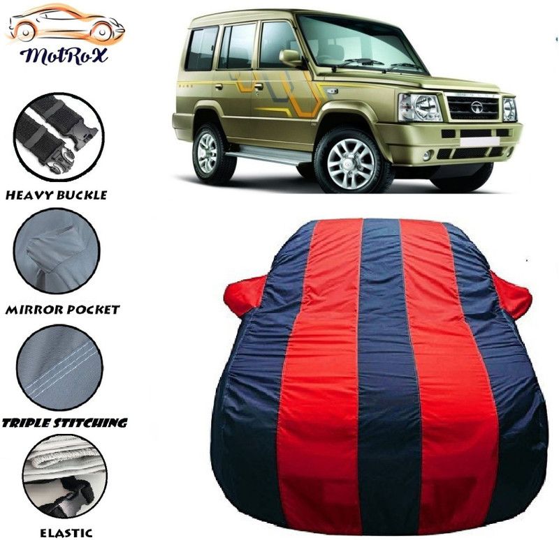 MoTRoX Car Cover For Tata Victa (With Mirror Pockets)  (Red, Blue)