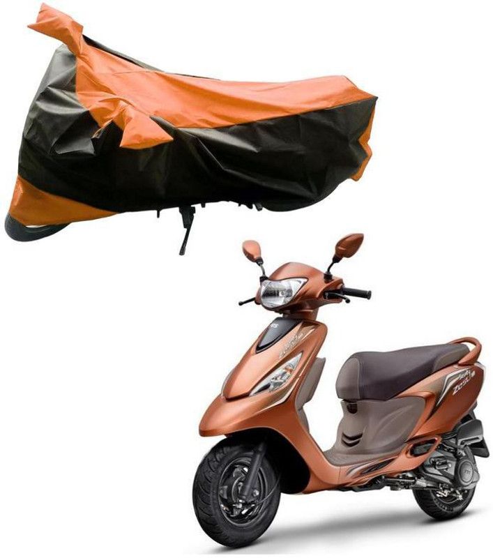 AutoKraftZ Two Wheeler Cover for TVS  (Zest, Black, Orange)
