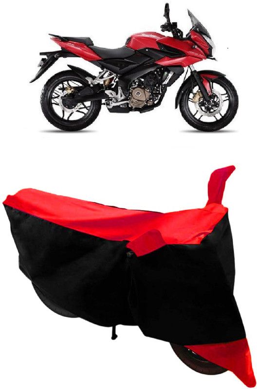 SHIVRAT Two Wheeler Cover for Bajaj  (Pulsar AS 150, Red, Black)