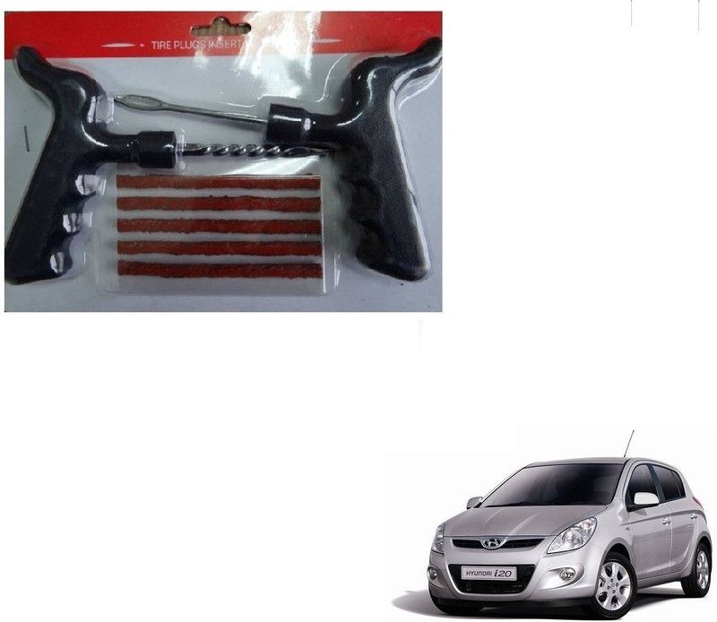 AuTO ADDiCT Car Tool Safety With 5 Strip Tubeless Tyre Puncture Repair Kit For Hyundai i20 Tubeless Tyre Puncture Repair Kit
