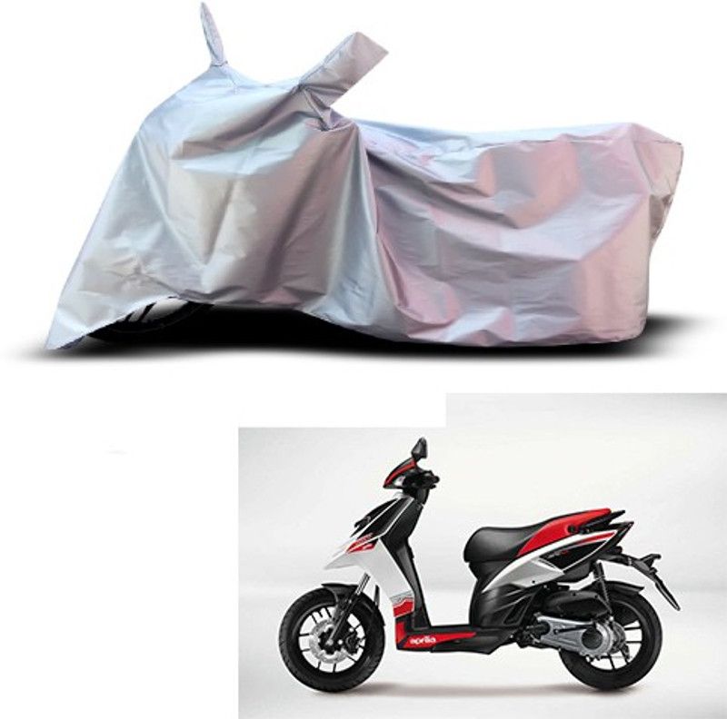 APNEK Waterproof Two Wheeler Cover for Aprilia  (SR 125, Silver)