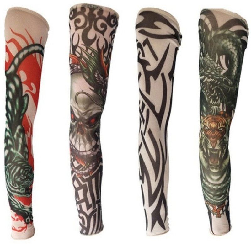 BestFit Nylon Arm Sleeve For Boys & Girls With Tattoo  (Free, Multicolor)