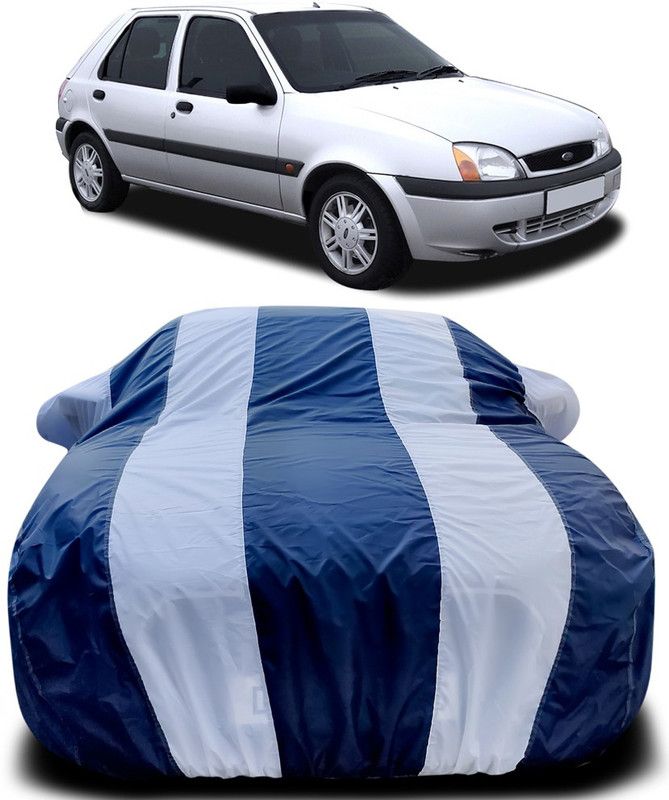 THE REAL ARV Car Cover For Ford Fiesta Old (With Mirror Pockets)  (Blue, White)