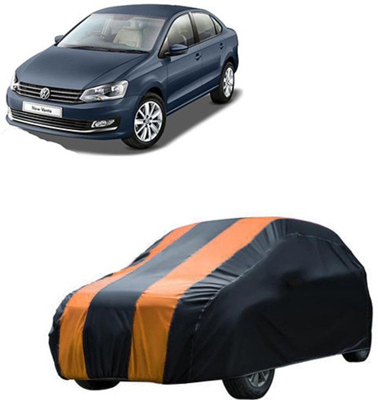 Kuchipudi Car Cover For Mahindra Universal For Car (Without Mirror Pockets)  (Black, Orange, For 2005, 2006, 2007, 2008, 2009, 2010, 2011, 2012, 2013, 2014, 2015, 2016, 2017, 2018, 2019, NA Models)