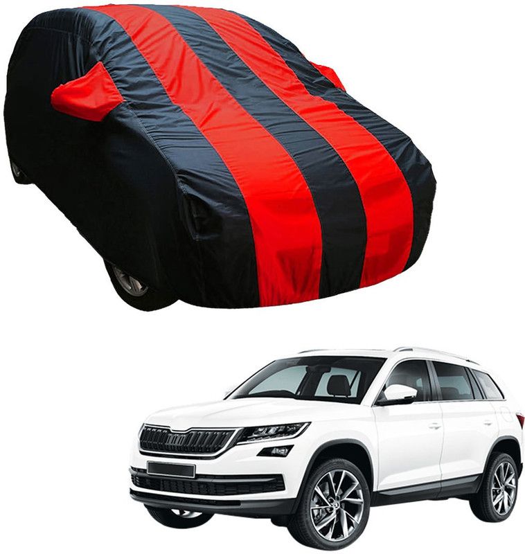 SS Zeeber Car Cover For Skoda Kodiaq (With Mirror Pockets)  (Blue, Red)