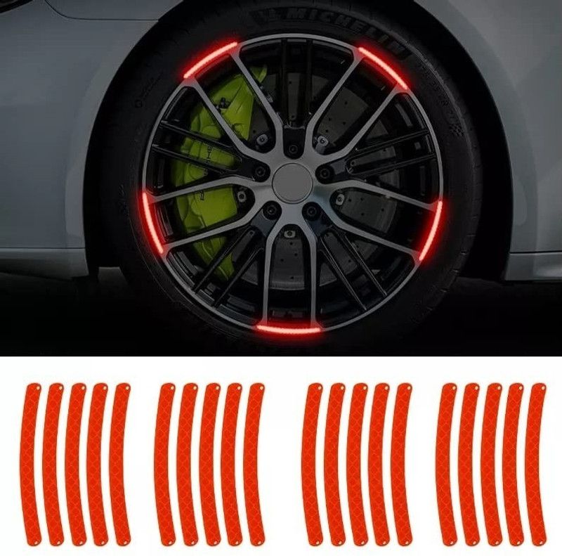 BIGWHEEL Sticker & Decal for Car & Bike  (Red)