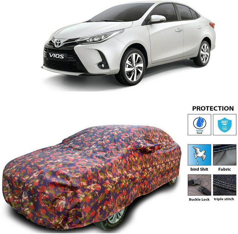 Genipap Car Cover For Toyota VIOS (With Mirror Pockets)  (Multicolor)