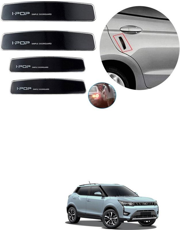 Etradezone Plastic Car Door Guard  (Black, Pack of 4, Mahindra, Universal For Car)