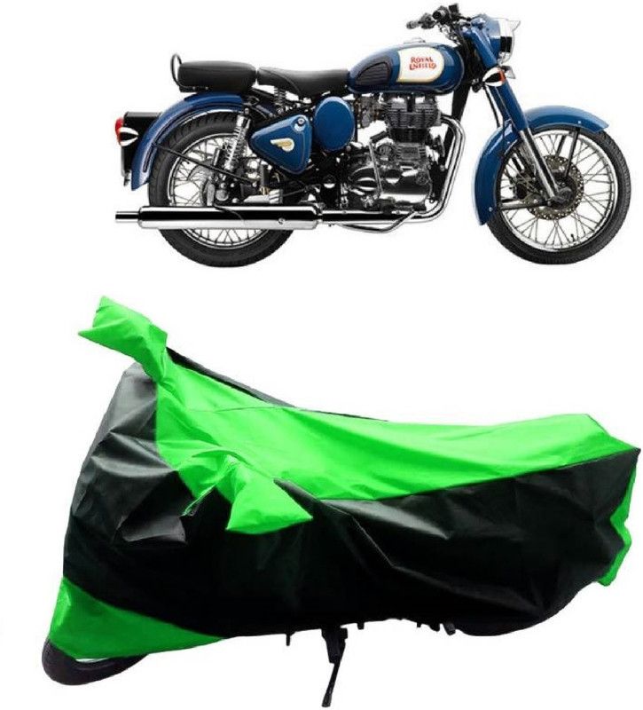MoTRoX Two Wheeler Cover for Royal Enfield  (Bullet 350, Green, Black)