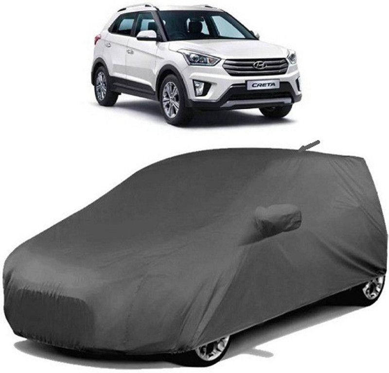 Dutek Car Cover For Hyundai Creta (With Mirror Pockets)  (Grey)