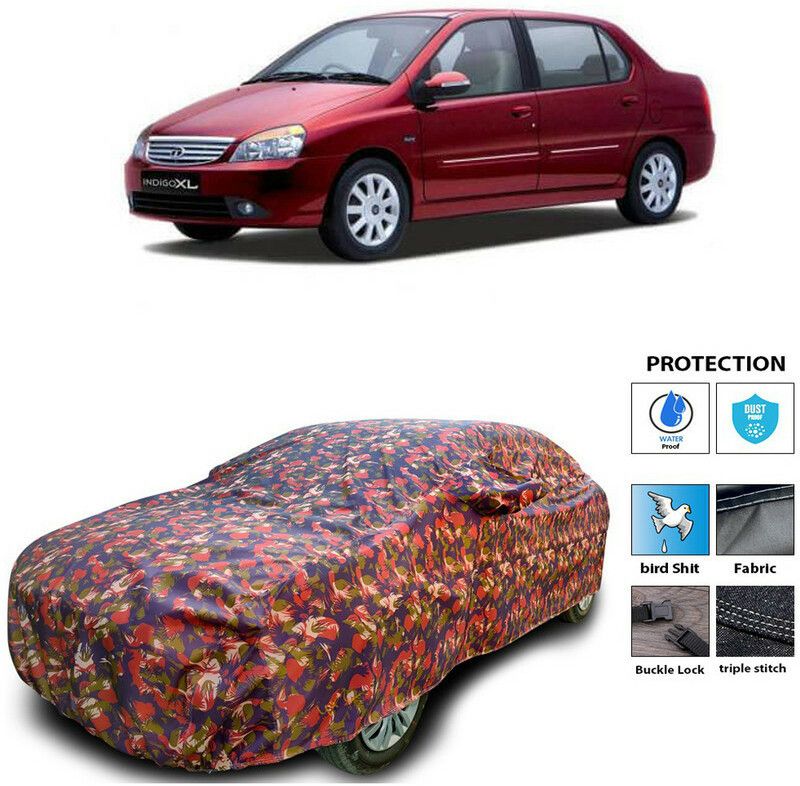 AutoTiger Car Cover For Tata Indigo XL (With Mirror Pockets)  (Multicolor)