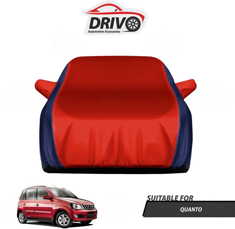 Drivo Car Cover For Mahindra Quanto (With Mirror Pockets)  (Blue, Red)