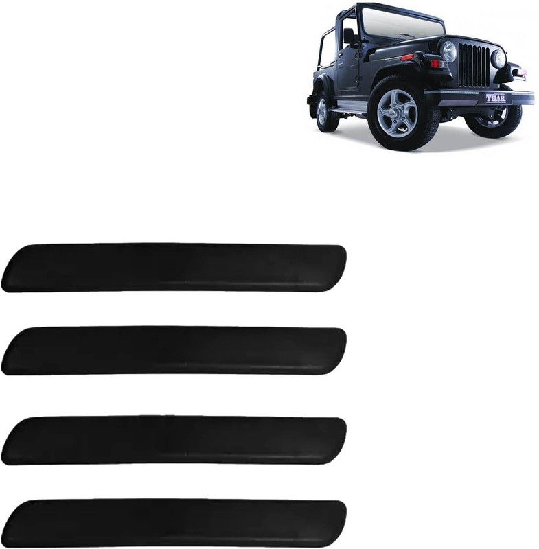 Rhtdm Silicone Car Bumper Guard  (Black, Pack of 4, Mahindra, Thar)