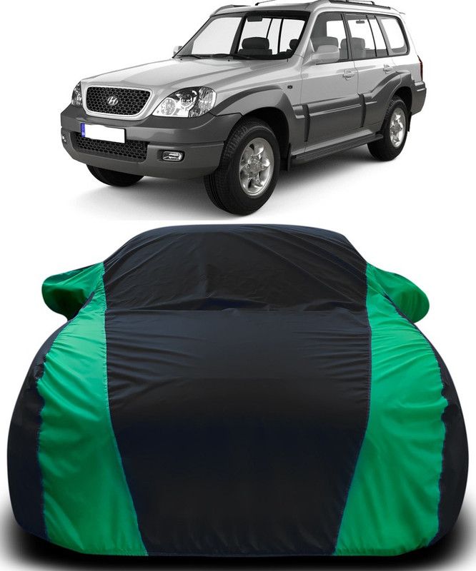 THE REAL ARV Car Cover For Hyundai Terracan (With Mirror Pockets)  (Black, Green)