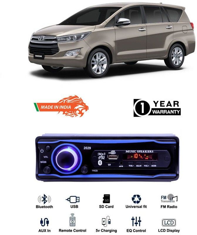 Bluedrum Blue 2029 USB/AUX/SD/BLUETOOTH/FM/MP3 BOOM MASTER STANDARD- B-D581 Car Stereo  (Single Din)