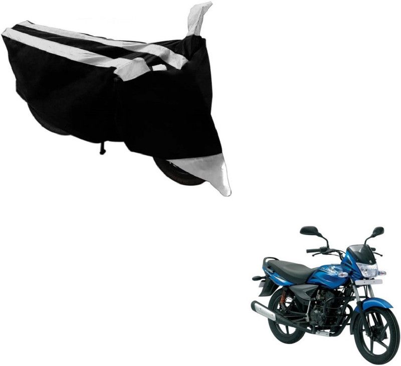 MOCKHE Two Wheeler Cover for Bajaj  (Platina, Black, Silver)