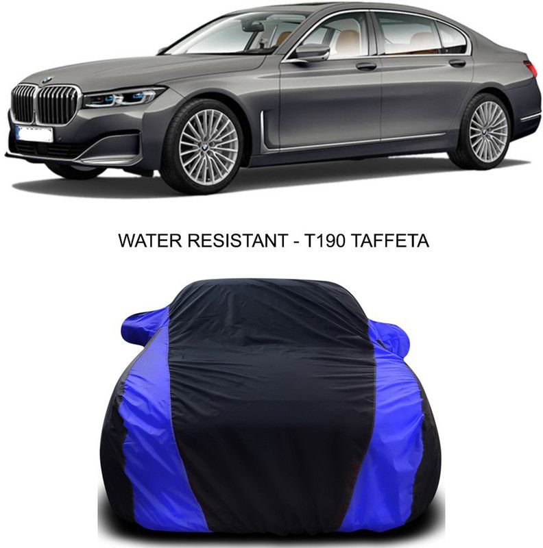 AUTOGARH Car Cover For BMW 730d (With Mirror Pockets)  (Black, Blue)