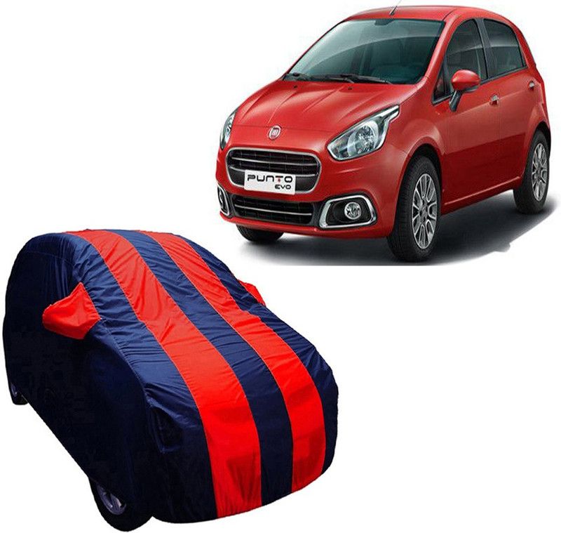 ABS AUTO TREND Car Cover For Fiat Punto Evo (With Mirror Pockets)  (Blue, Red)
