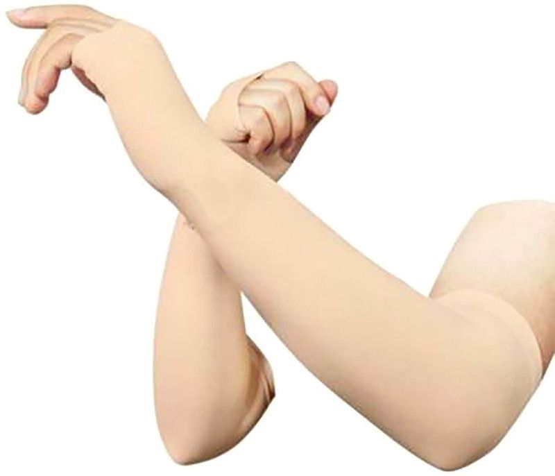 aksmit Cotton Arm Sleeve For Men & Women With Tattoo  (XL, Beige)