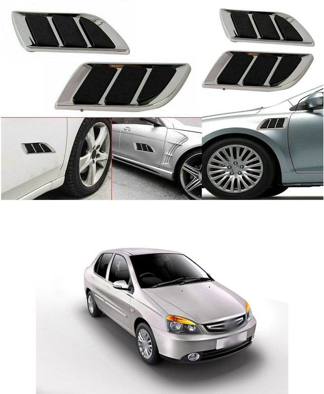 PECUNIA Car Hood Vent Exterior Side Scoop Hood Cover,Exterior Hood Air Vent Trim 31 Matte, Glossy Tata Universal For Car Side Garnish