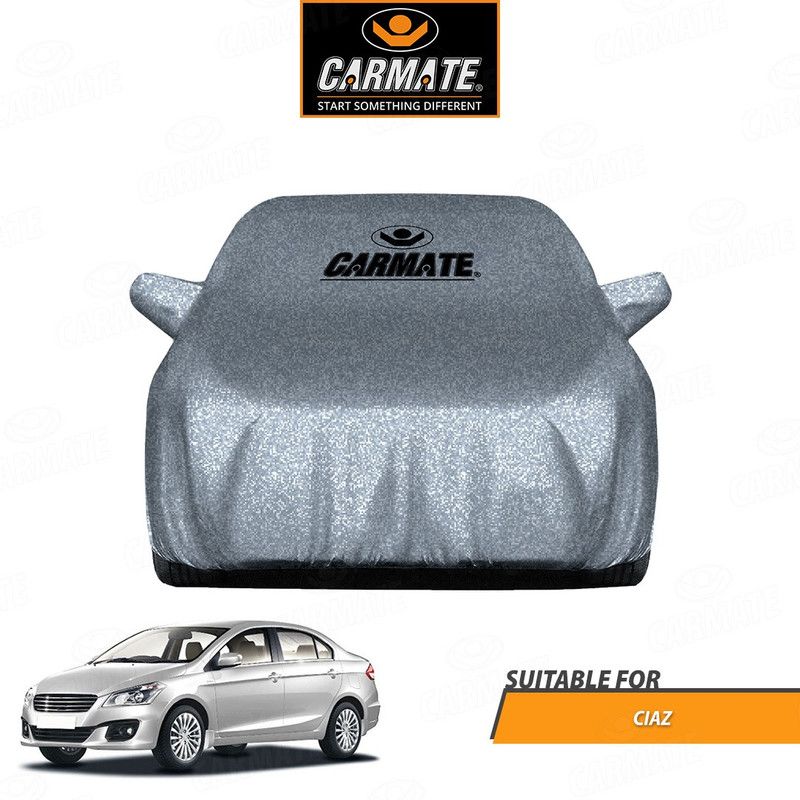 CARMATE Car Cover For Maruti Ciaz (With Mirror Pockets)  (Silver)