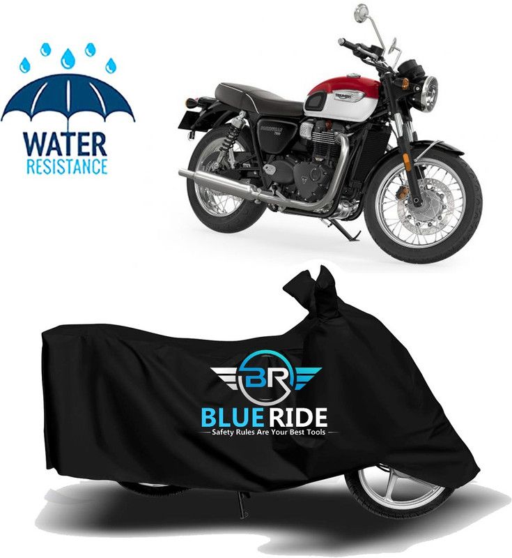 BLUERIDE Two Wheeler Cover for Triumph  (Bonneville T100, Black)
