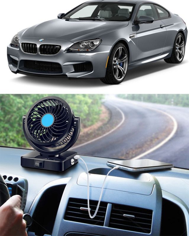 Amulite Car Fan With USB Charging 360 Degree Rotatable Fan-A-066 Car Interior Fan  (12 V)