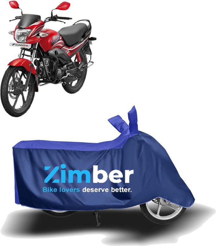 ZIMBER Two Wheeler Cover for Hero  (Passion Pro, Blue, Blue)