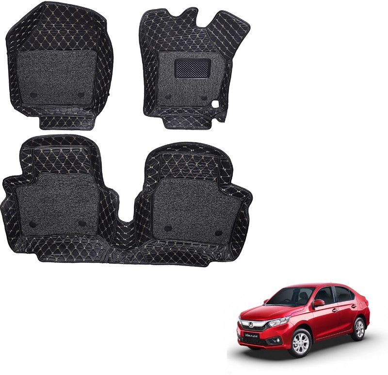 AUTYLE Leatherite 7D Mat For Honda Amaze  (Black)