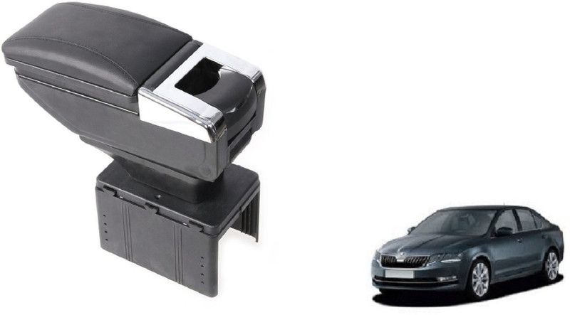 Auto Oprema Centre Car Armrest Black Color Aar-198 Car Armrest  (Skoda, Octavia)