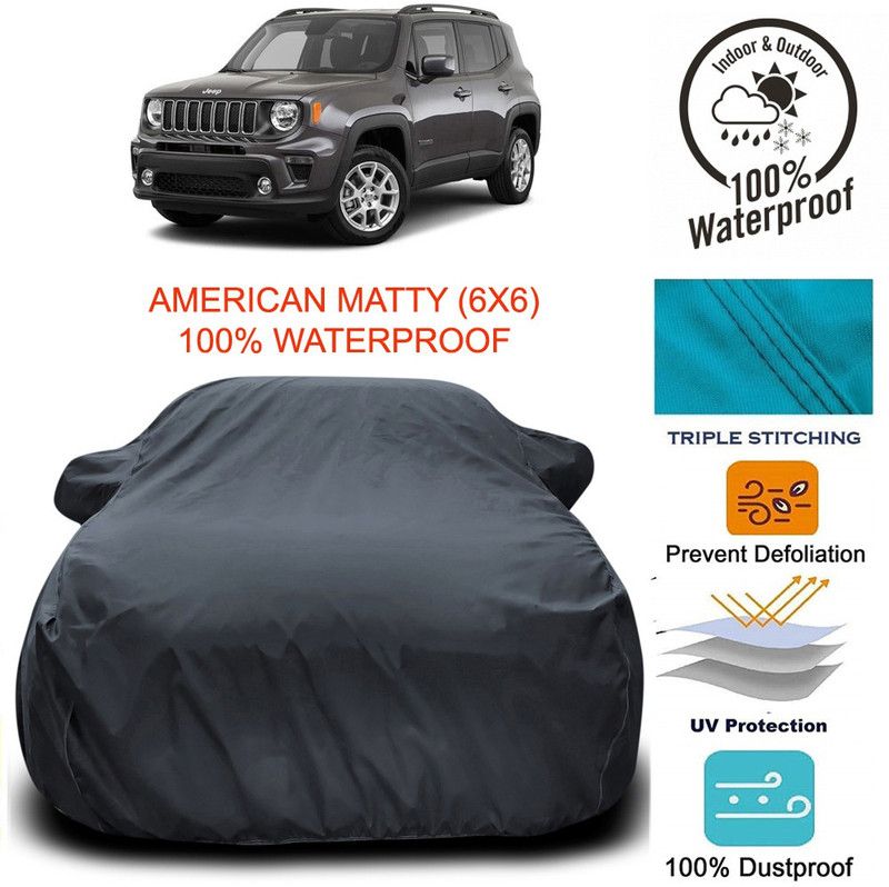 Dvis Car Cover For Jeep Renegade (With Mirror Pockets)  (Grey)
