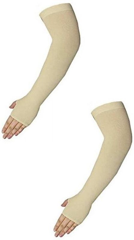 Instalifeglobal Nylon Arm Sleeve For Men & Women  (Free, Brown)