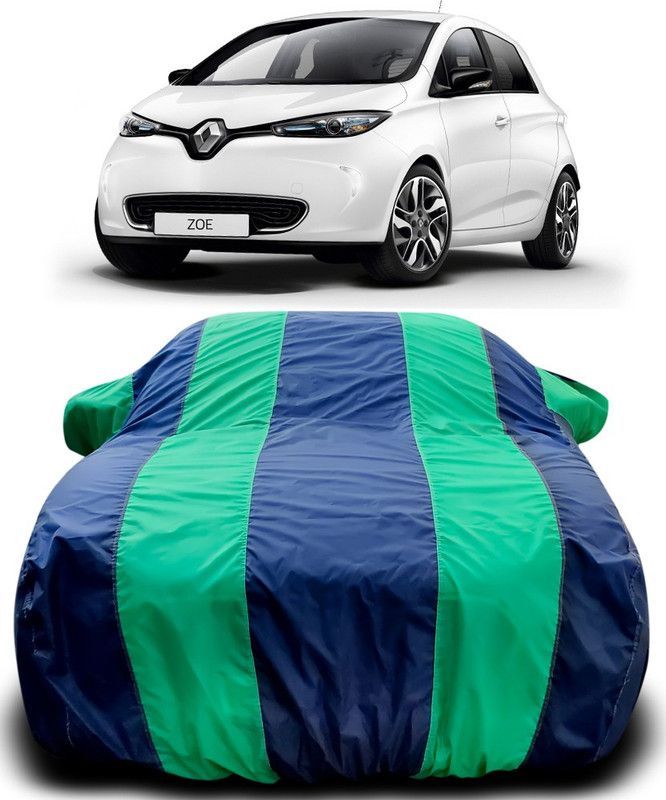 AutoBurn Car Cover For Renault Zoe (With Mirror Pockets)  (Blue, Green)