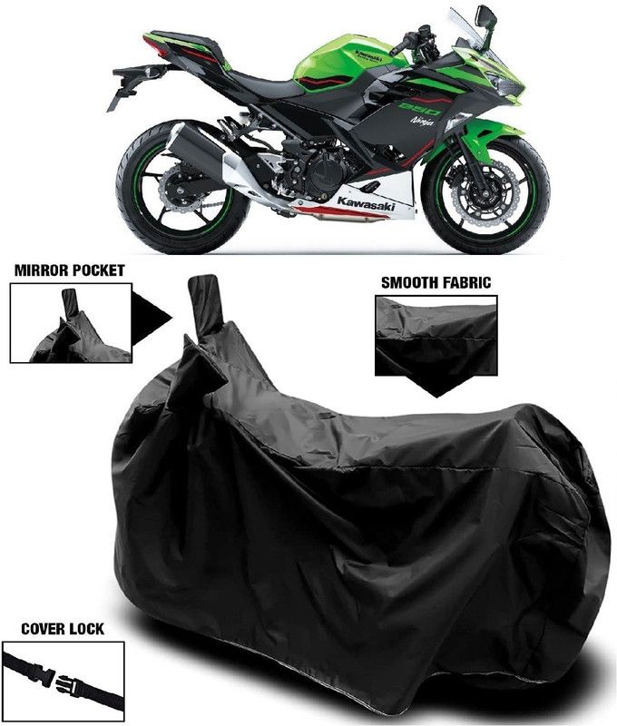 ANTOFY Two Wheeler Cover for Kawasaki  (Ninja 250, Black)
