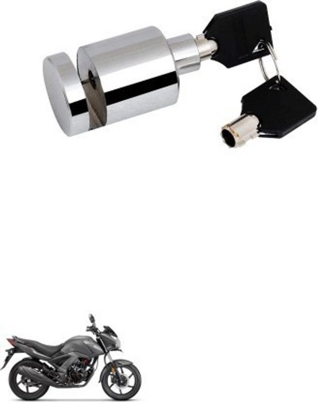 AS TRADERS Heavy Duty Disc Brake Lock Stainless Steel 7mm Pin for Honda CB Unicorn Heavy Duty Disc Brake Lock Stainless Steel 7mm Pin for Honda CB Unicorn Disc Lock  (Silver)
