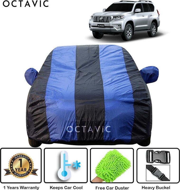 octavic Car Cover For Toyota Prado (With Mirror Pockets)  (Blue)