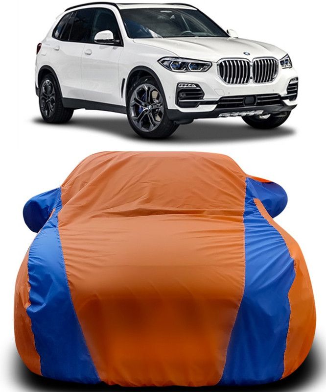 Genipap Car Cover For BMW X5M (With Mirror Pockets)  (Orange, Blue)