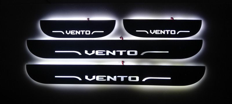 DIAMOND SAJAWAT CAR Door Foot Step/Sill Plate Blue Light For Vento (Set Of 4 Pcs) Door Sill Plate