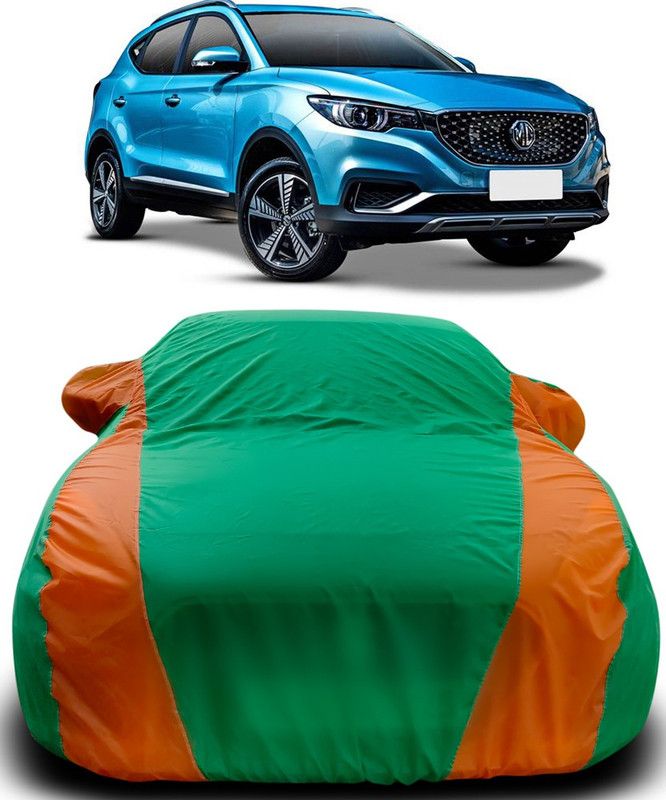 MoTRoX Car Cover For MG ZS EV (With Mirror Pockets)  (Green, Orange)