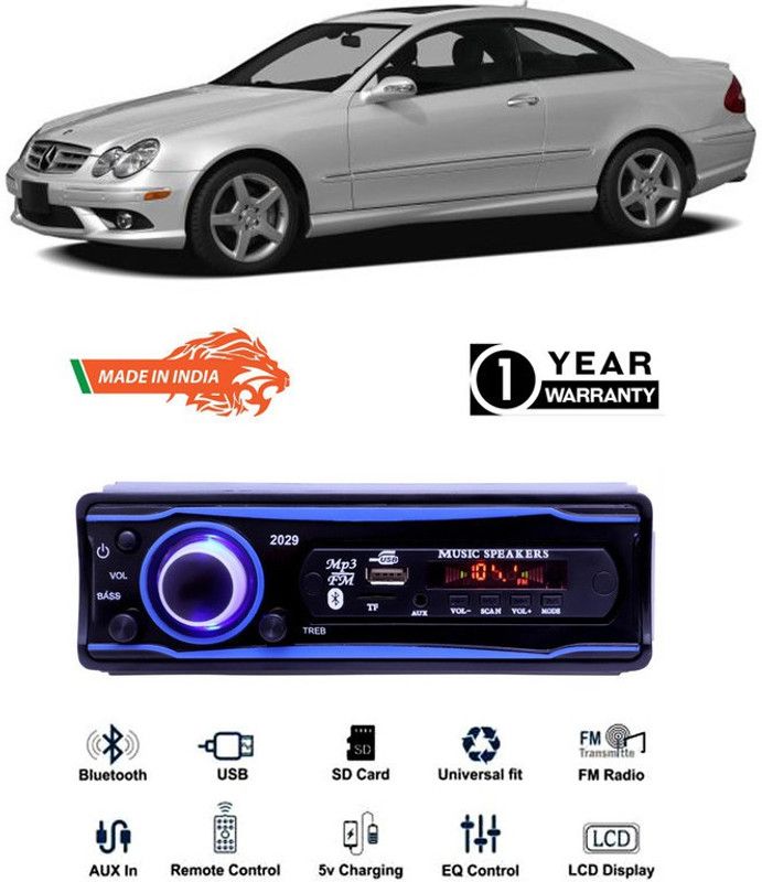 AutoTiger Blue 2029 USB/AUX/SD/BLUETOOTH/FM/MP3 BOOM MASTER STANDARD-AT377 Car Stereo  (Single Din)