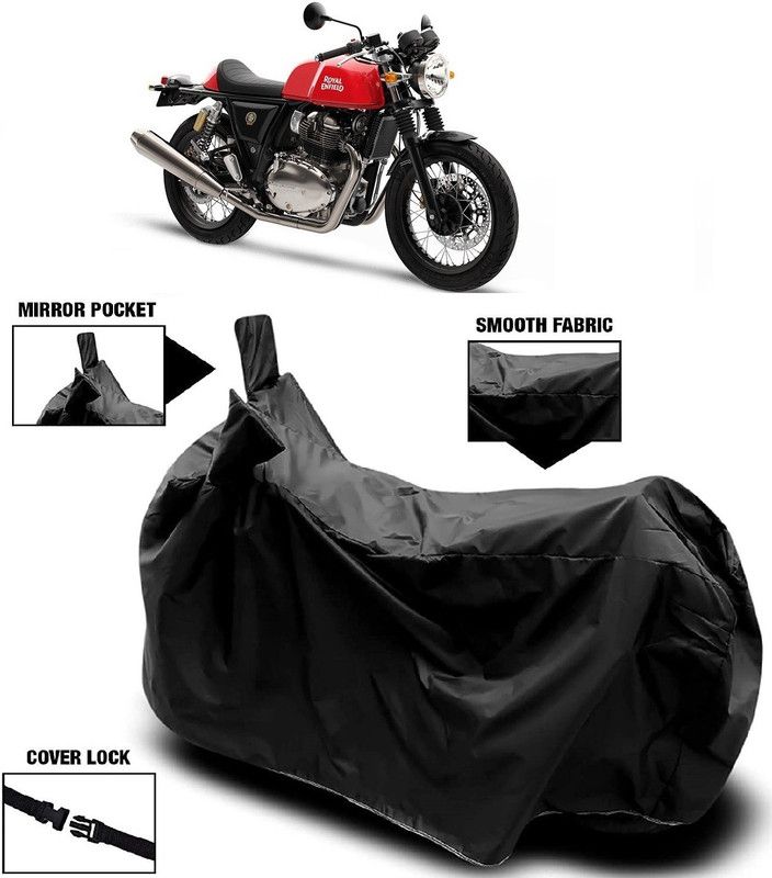 AutoFave Two Wheeler Cover for Royal Enfield  (Continental GT 650, Black)