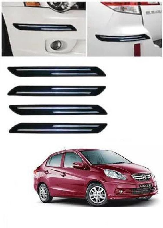 arneja trading company Rubber Car Bumper Guard  (Black, Pack of 4, Honda, Amaze)