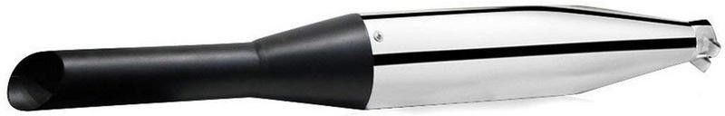 Supremechoice Red Rooster / Redrooster Glasswool Exhaust silencer Chrome Front Black Royal Enfield 350 Twin Spark Full Exhaust System  (Mild Steel)