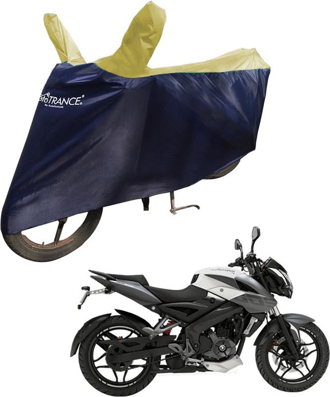 MOTOTRANCE Two Wheeler Cover for Bajaj  (Pulsar 200 NS DTS-i, Yellow, Blue)