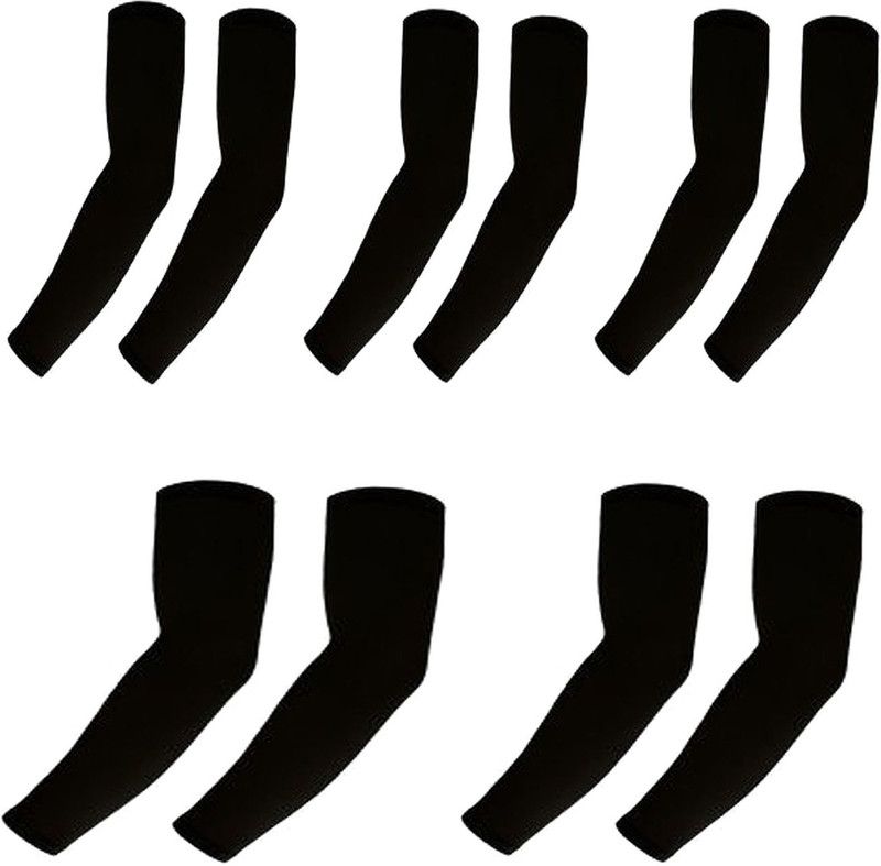 EarCraft Polyester Arm Sleeve For Men & Women  (Free, Black)
