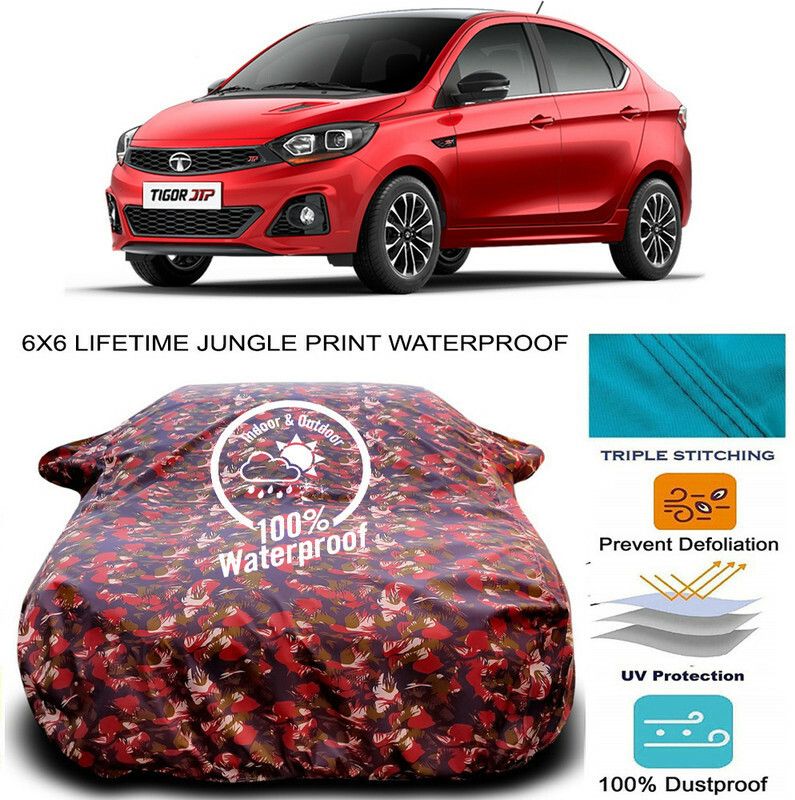 Ascension Car Cover For Tata Tigor JTP (With Mirror Pockets)  (Multicolor)
