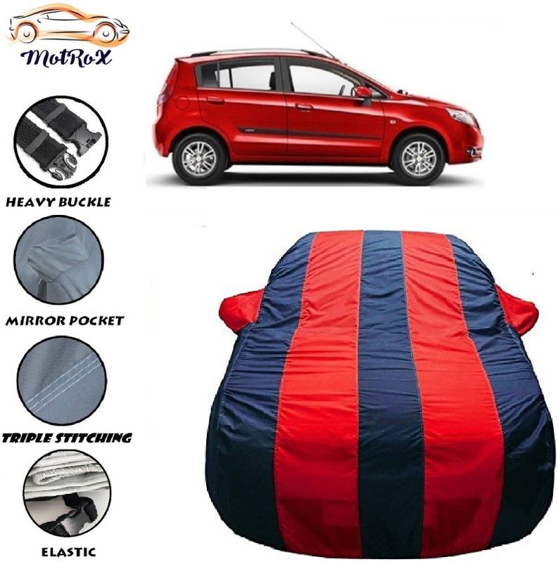 MoTRoX Car Cover For Chevrolet Sail Hatchback (With Mirror Pockets)  (Red, Blue)