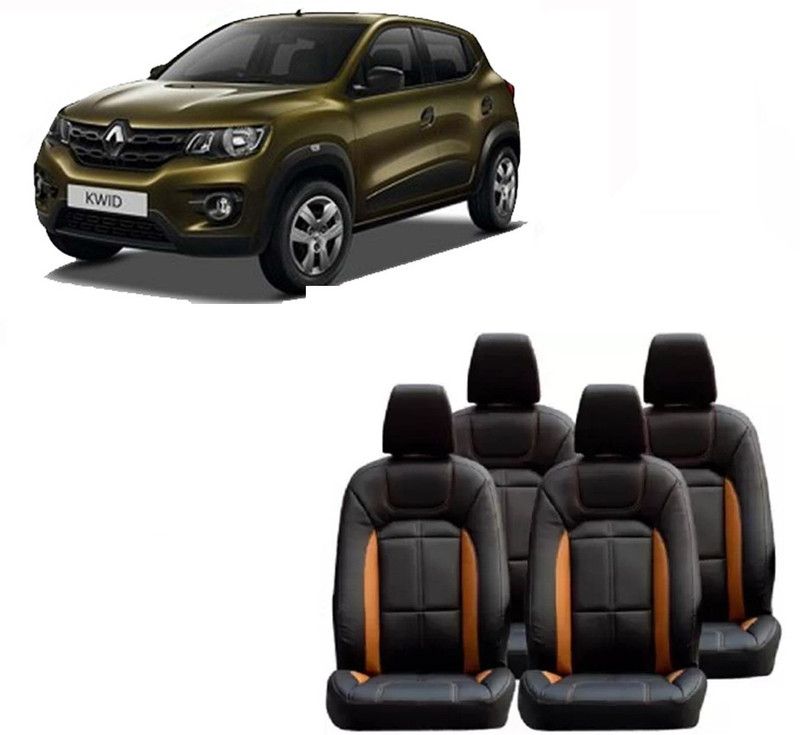 JMDi PU Leather Car Seat Cover For Renault Kwid  (Fixed Head Rest, Mono Back Seat, Without Back Seat Arm Rest, 5 Seater, 2 Back Seat Head Rests)