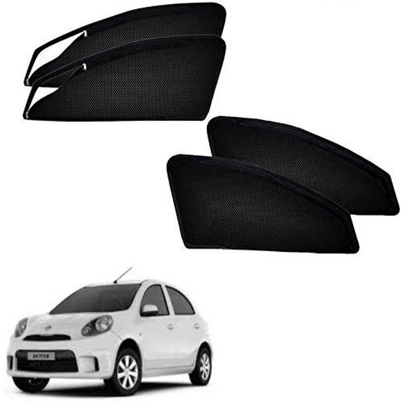 DENISIGA Rear Window, Side Window Sun Shade For Nissan Micra  (Black)