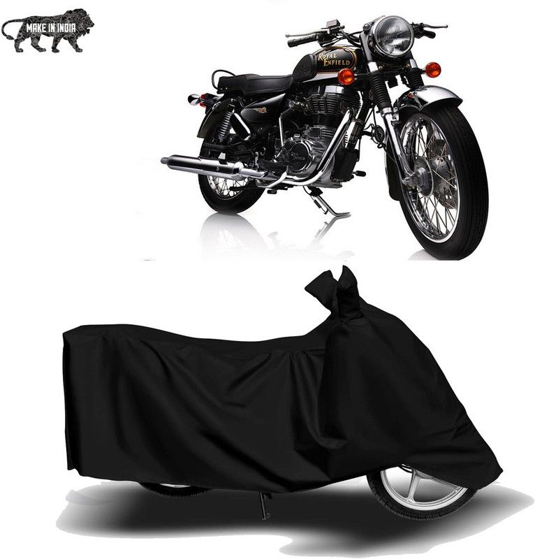 Matchup Two Wheeler Cover for Royal Enfield  (Electra Delux, Black)